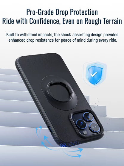 Shockproof Case for Iphone 17/16/15/14/13/12/11Pro Max Quad-Style Motorbike / Bicycle Phone Holder/Car Mount with Lock-In Design