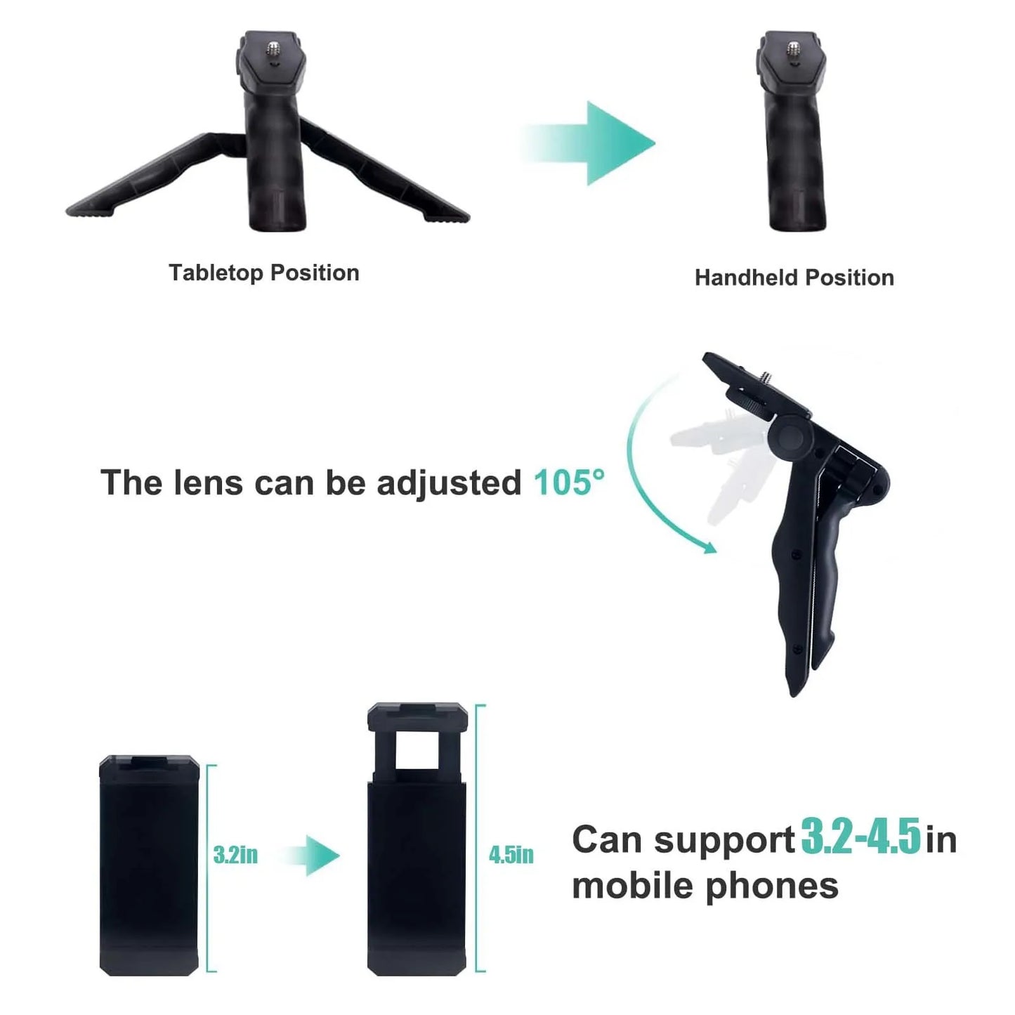 Smartphone Vlogging Kit for Iphone Android with Tripod Mini Microphone Starter Vlog Kit for Live Stream Video Youtube