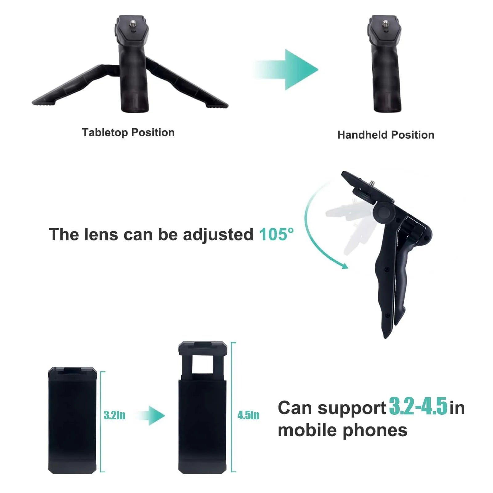Smartphone Vlogging Kit for Iphone Android with Tripod Mini Microphone Starter Vlog Kit for Live Stream Video Youtube