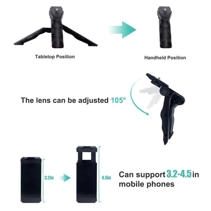 Smartphone Vlogging Kit for Iphone Android with Tripod Mini Microphone Starter Vlog Kit for Live Stream Video Youtube