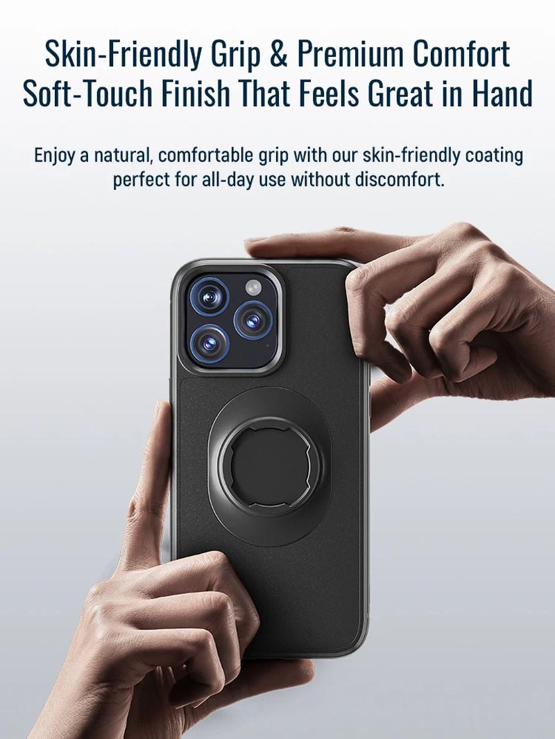 Shockproof Case for Iphone 17/16/15/14/13/12/11Pro Max Quad-Style Motorbike / Bicycle Phone Holder/Car Mount with Lock-In Design